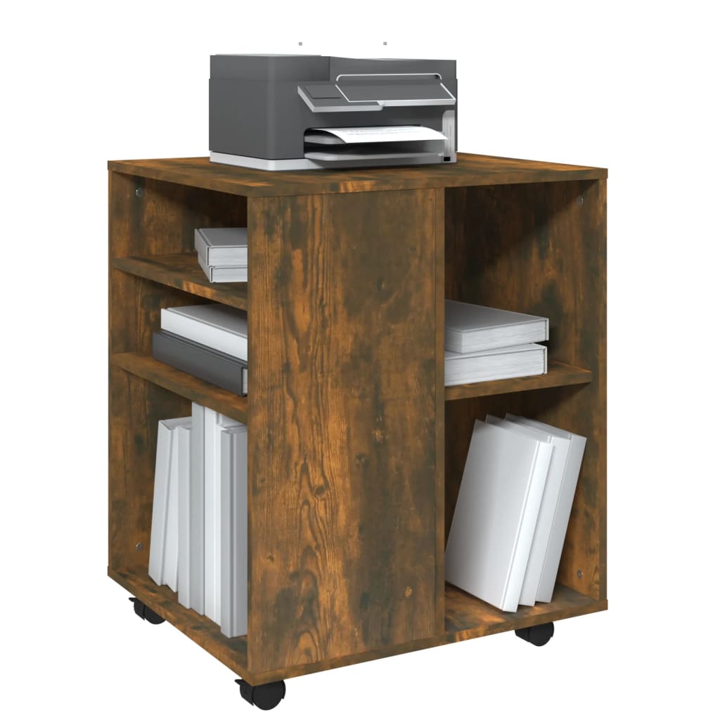 Cabinet with castors, smoky oak, 60x53x72cm, wood