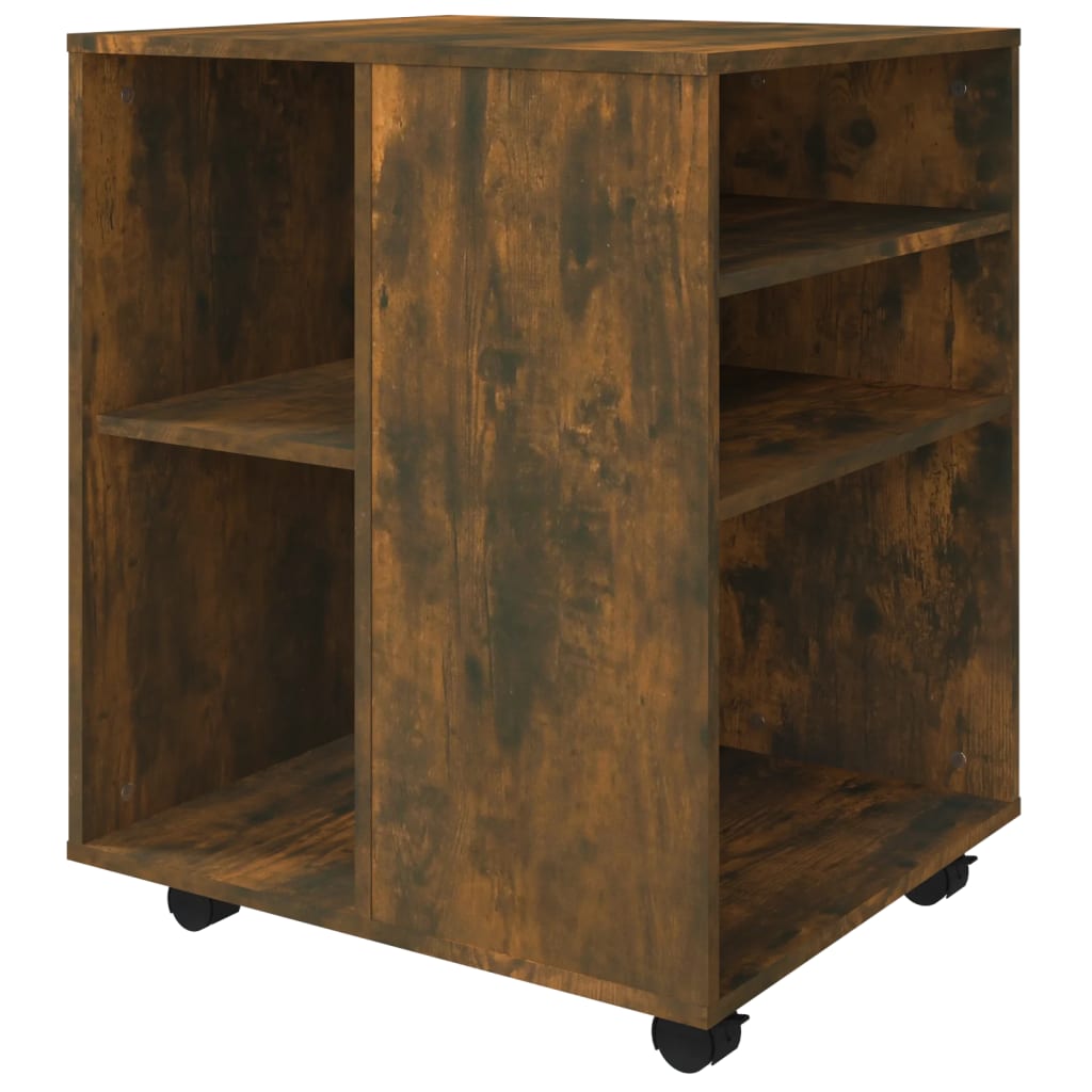 Cabinet with castors, smoky oak, 60x53x72cm, wood