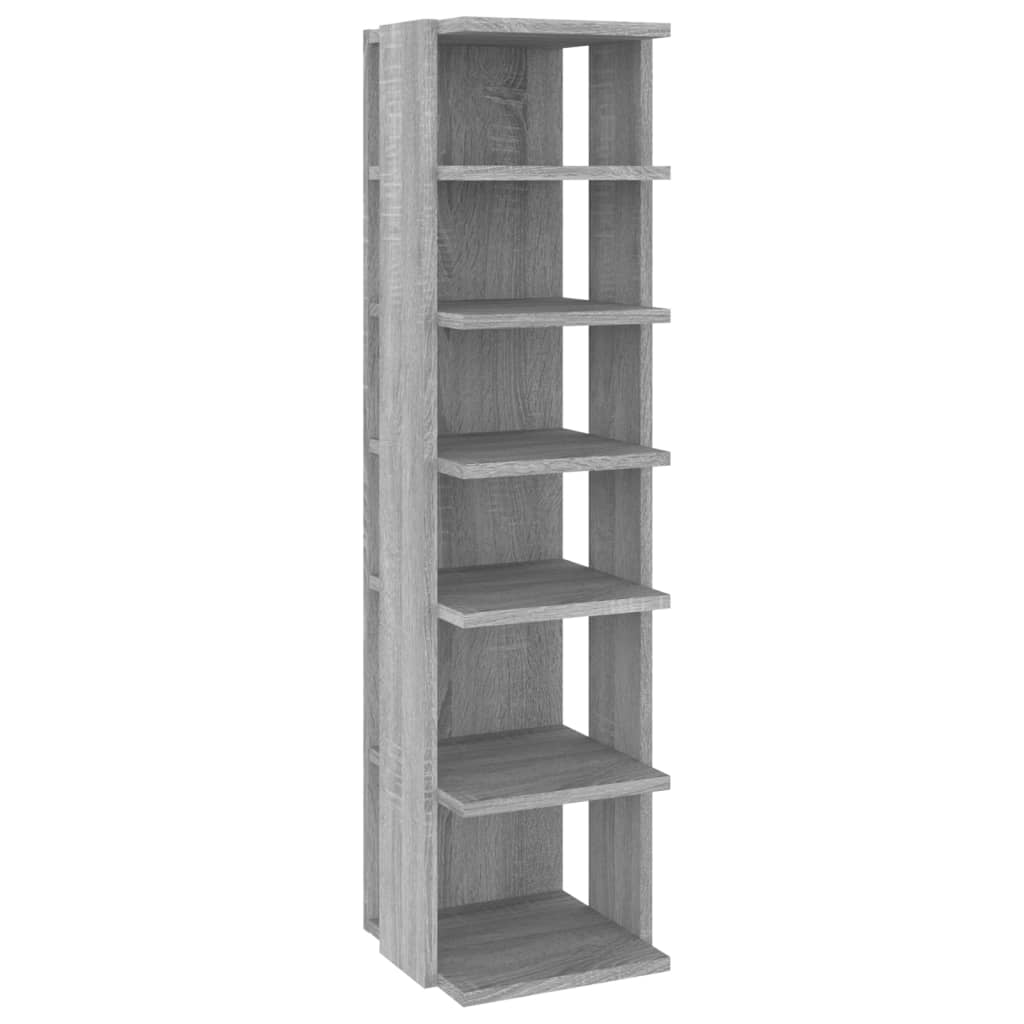 Shoe racks, 2 pcs., grey oak, 27.5x27x102 cm, wood