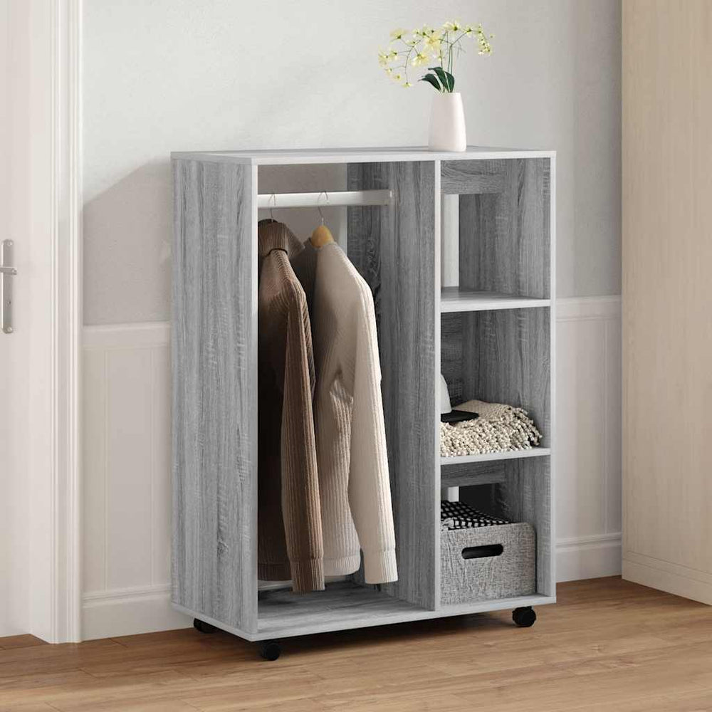Wardrobe, grey oak colour, 80x40x110cm, wood