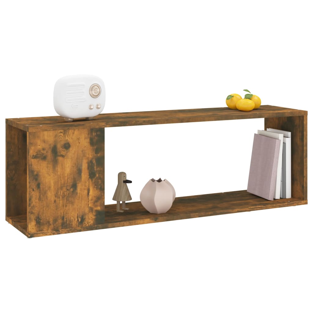 TV stand, smoke oak, 100x24x32cm, wood