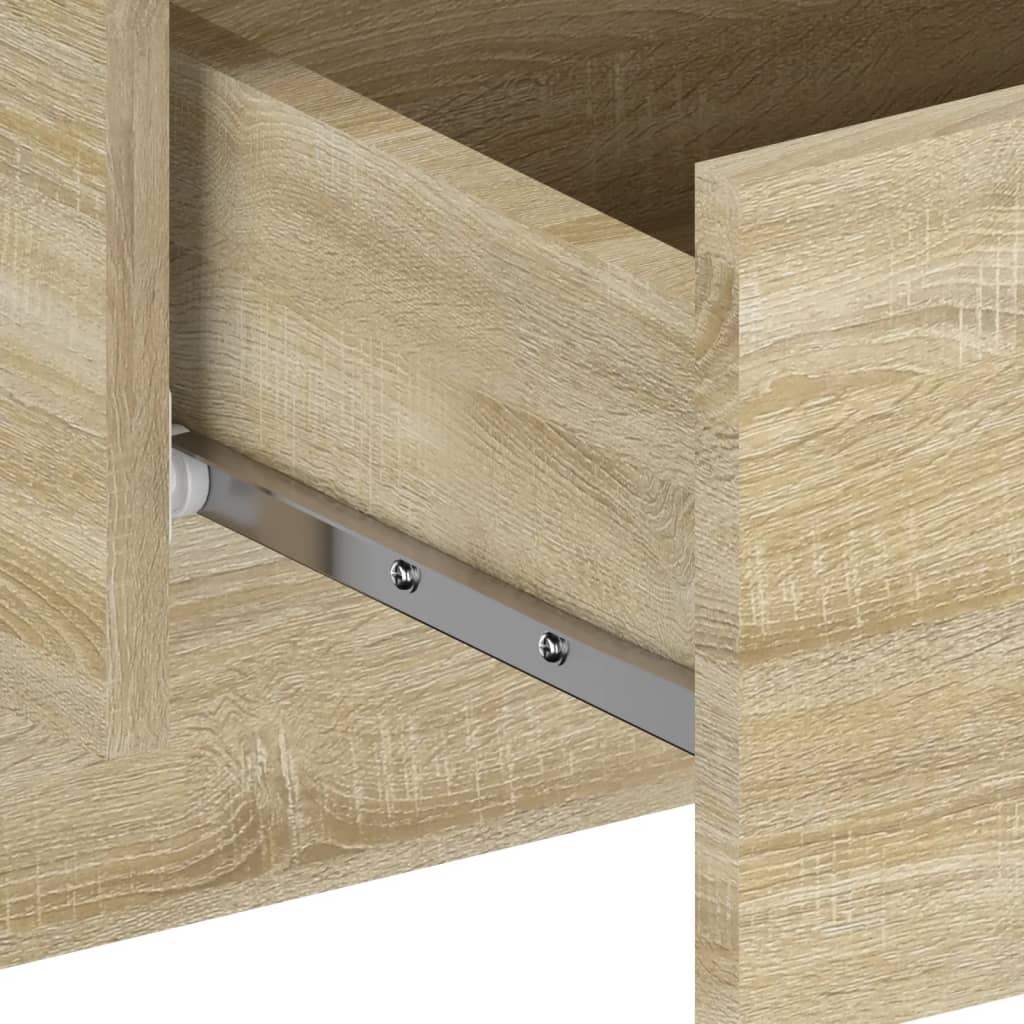 Wall-mounted bedside tables, 2 pcs., oak