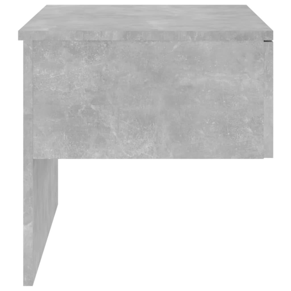 Wall-mounted bedside table, concrete grey