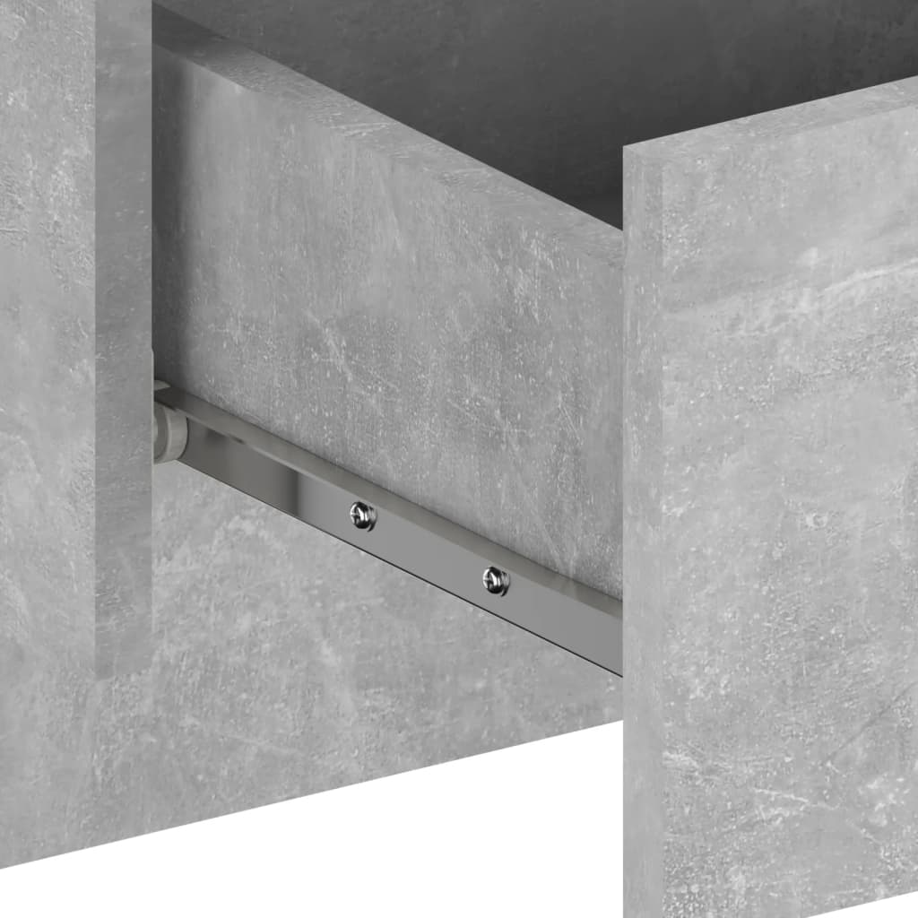 Wall-mounted bedside table, concrete grey