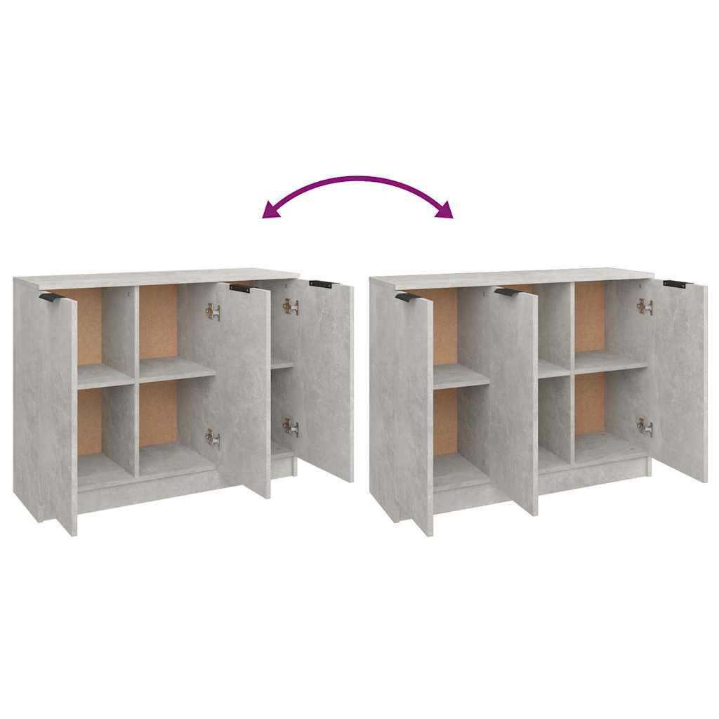 Sideboard, concrete gray, 90.5x30x70cm, engineered wood
