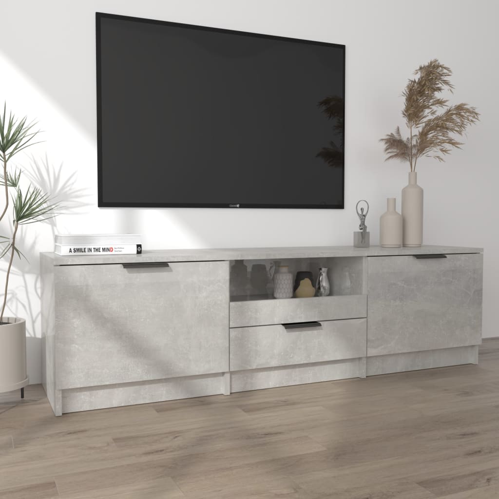 TV cabinet, grey, 140x35x40cm, engineered wood