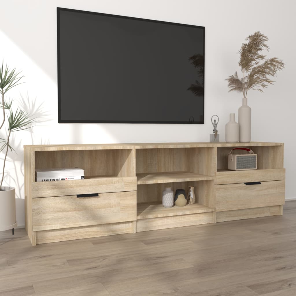 TV stand, oak, 150x33.5x45cm, treated wood