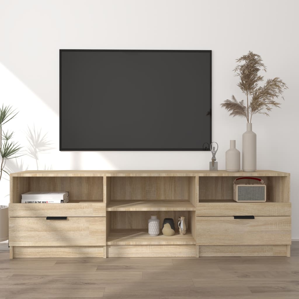 TV stand, oak, 150x33.5x45cm, treated wood