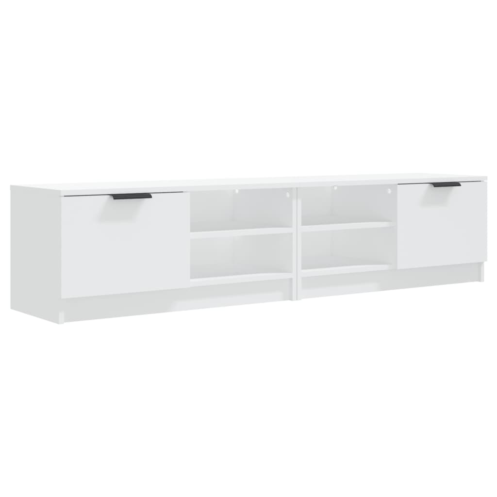 Televizoriaus spintelės, 2vnt., baltos, 80x35x36,5cm, mediena