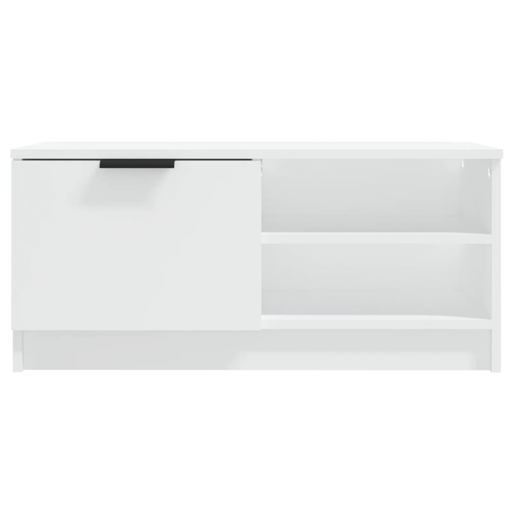 Televizoriaus spintelės, 2vnt., baltos, 80x35x36,5cm, mediena