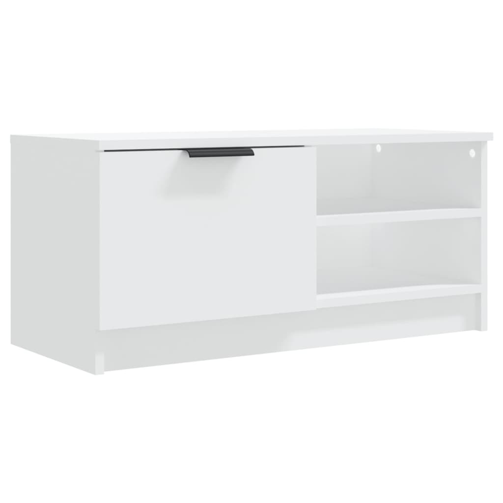 Televizoriaus spintelės, 2vnt., baltos, 80x35x36,5cm, mediena