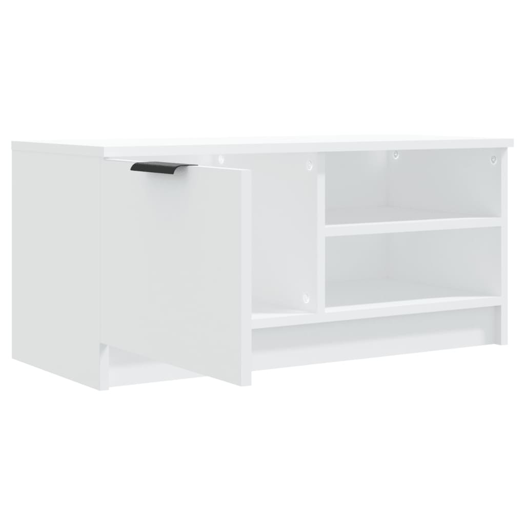 Televizoriaus spintelės, 2vnt., baltos, 80x35x36,5cm, mediena