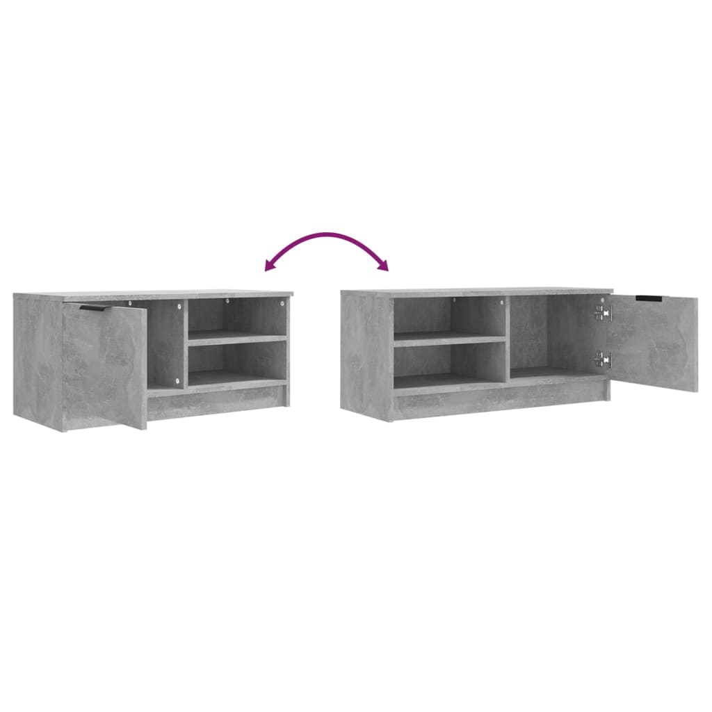 Televizoriaus spintelės, 2vnt., pilkos, 80x35x36,5cm, mediena