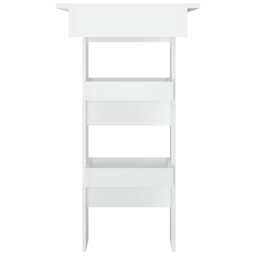 Wall-mounted bar table, white, 102x45x103.5cm, wood