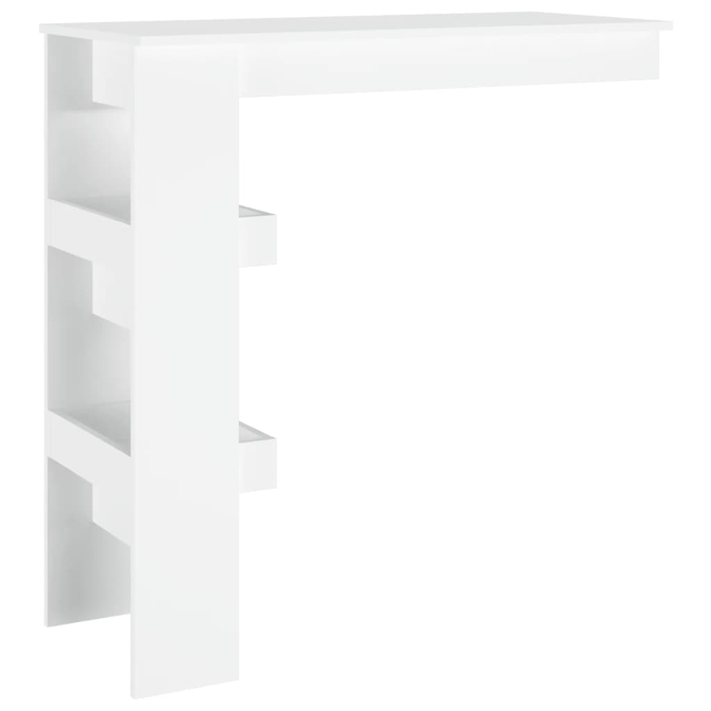 Wall-mounted bar table, white, 102x45x103.5cm, wood