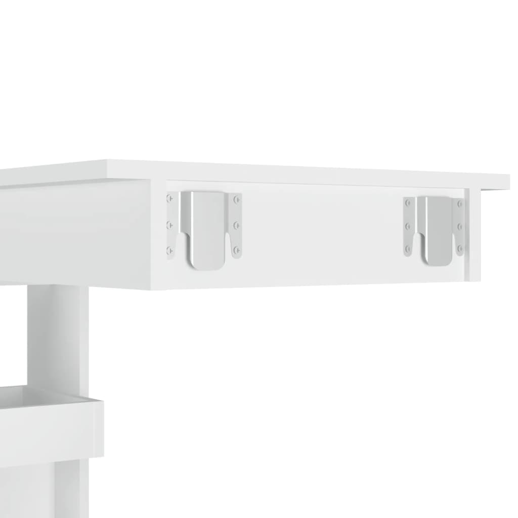 Wall-mounted bar table, white, 102x45x103.5cm, wood