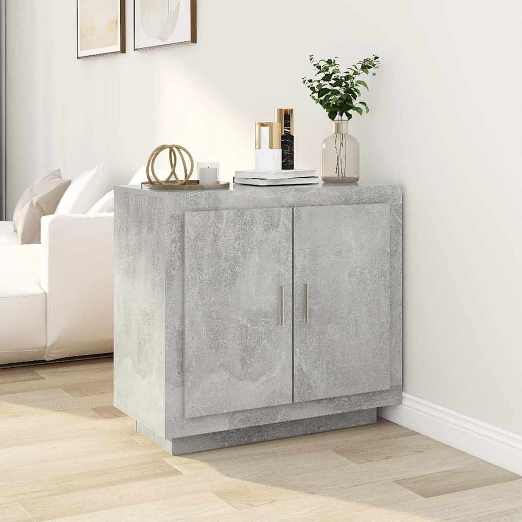 Sideboard, concrete gray, 80x40x75cm, engineered wood