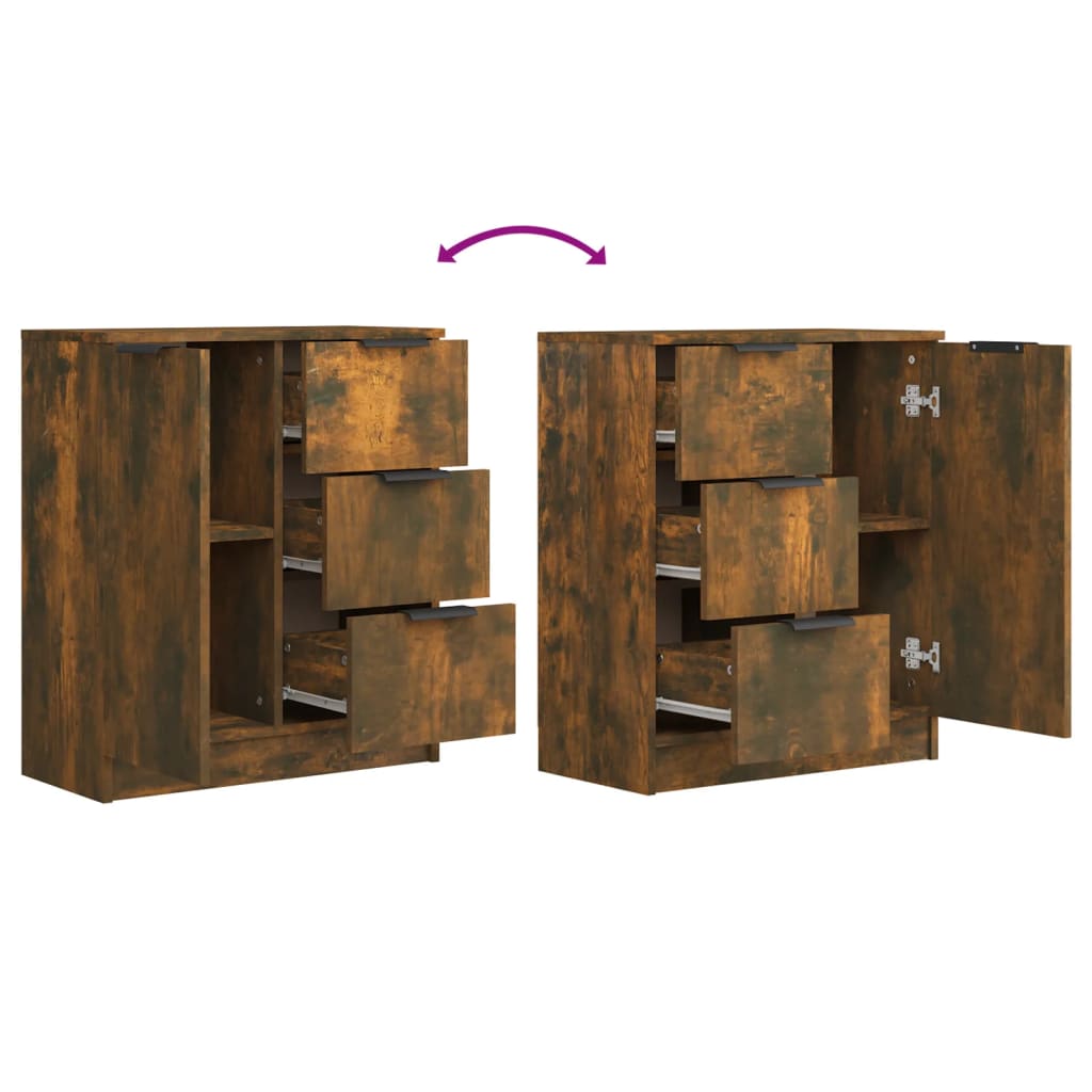 Sideboard, smoky oak, 60x30x70cm, engineered wood
