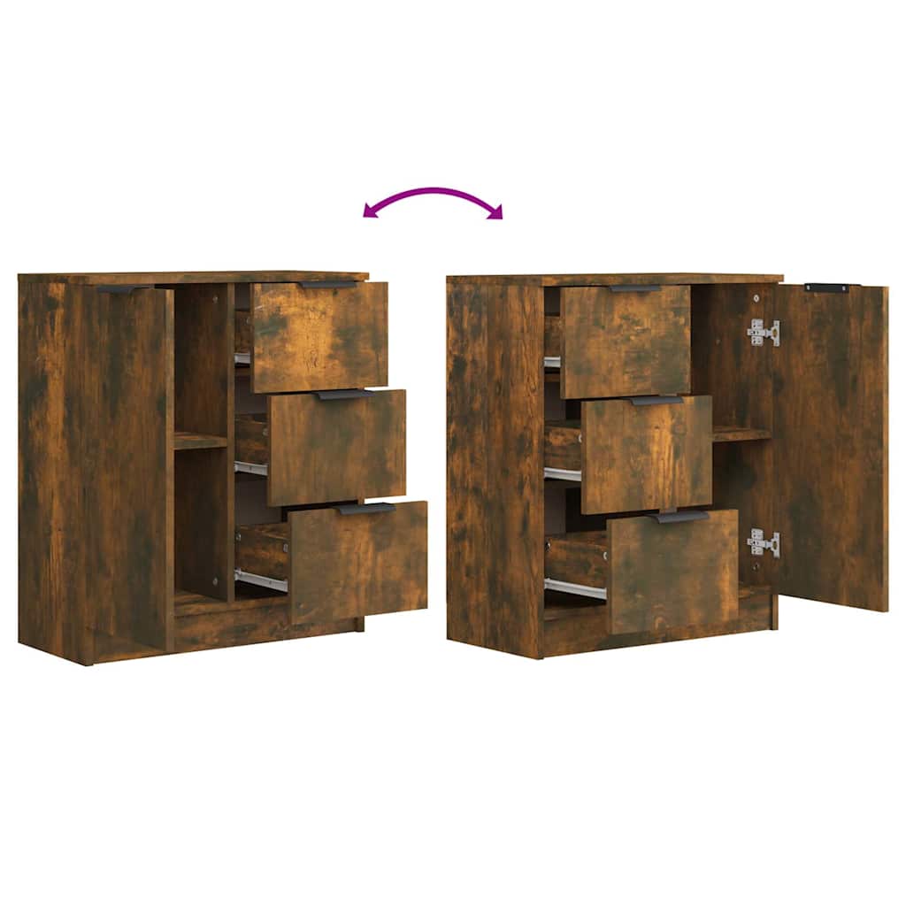 Sideboard, smoky oak, 60x30x70cm, engineered wood