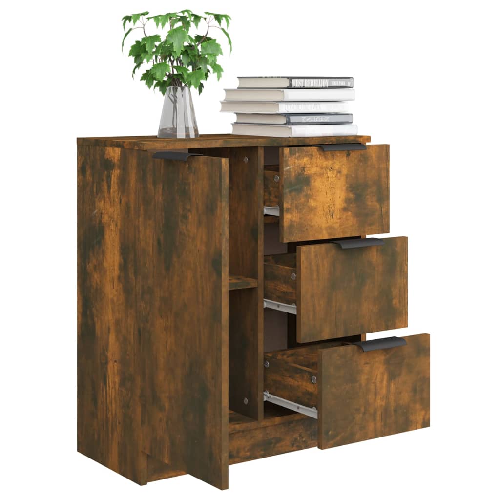 Sideboard, smoky oak, 60x30x70cm, engineered wood