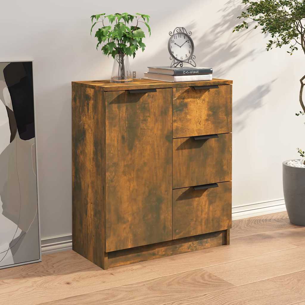 Sideboard, smoky oak, 60x30x70cm, engineered wood