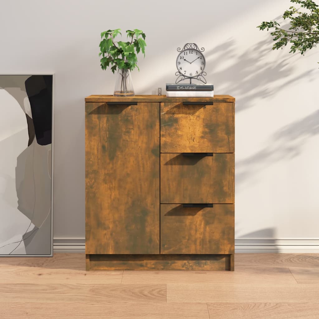 Sideboard, smoky oak, 60x30x70cm, engineered wood