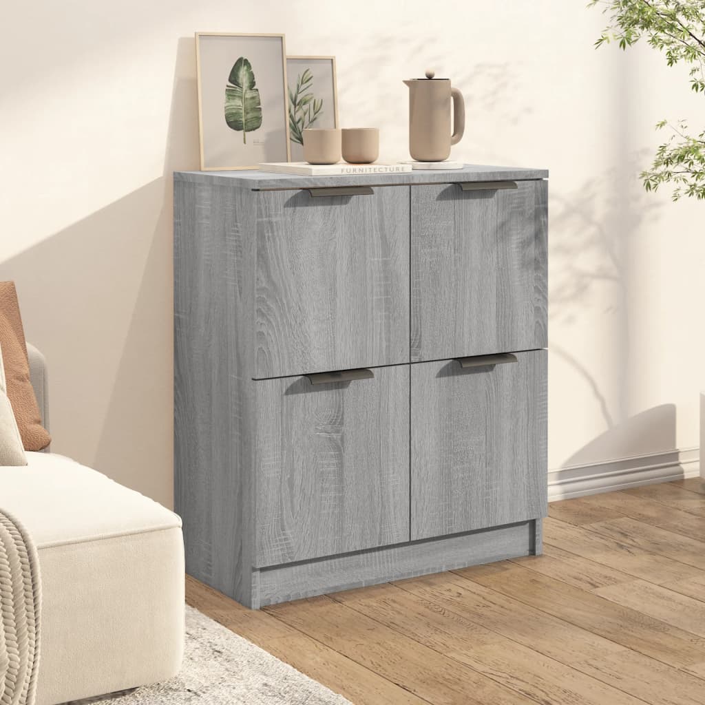 Sideboard, gray oak, 60x30x70cm, engineered wood