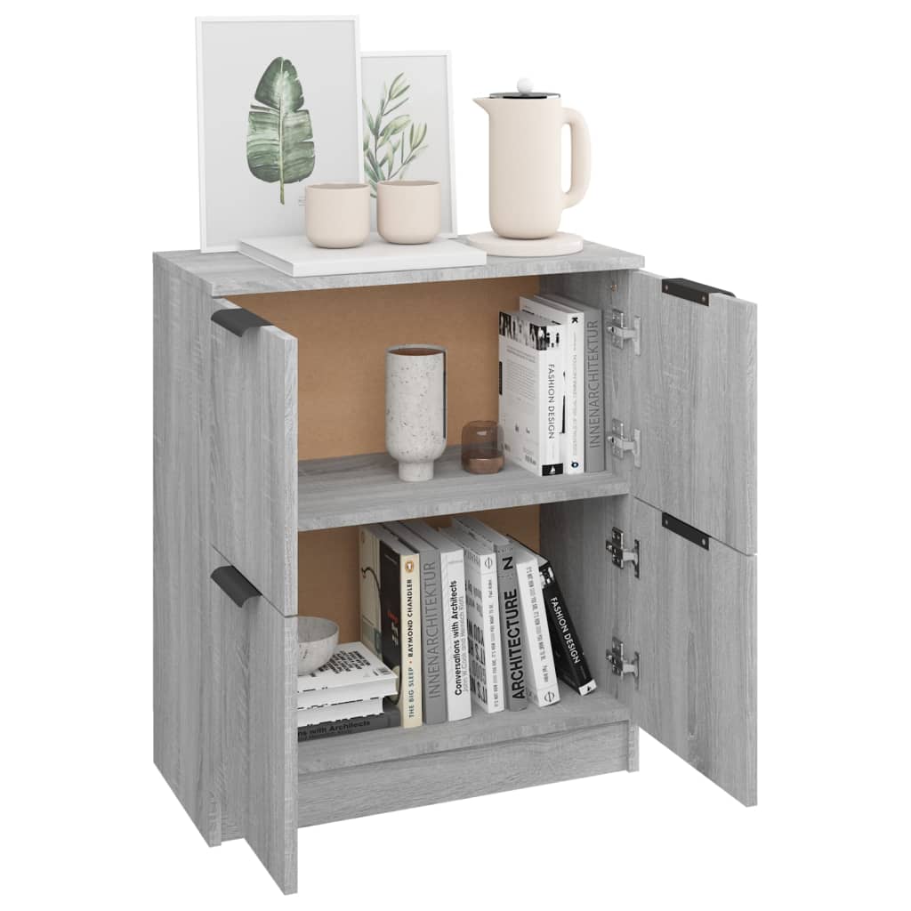 Sideboard, gray oak, 60x30x70cm, engineered wood