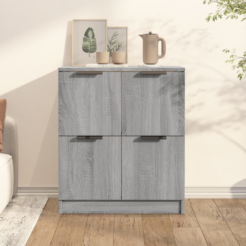 Sideboard, gray oak, 60x30x70cm, engineered wood