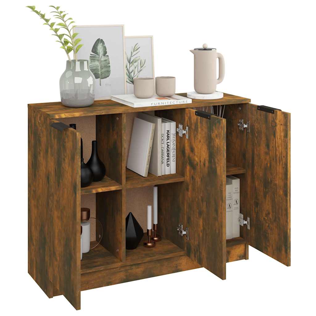 Sideboard, smoky oak, 90.5x30x70cm, engineered wood