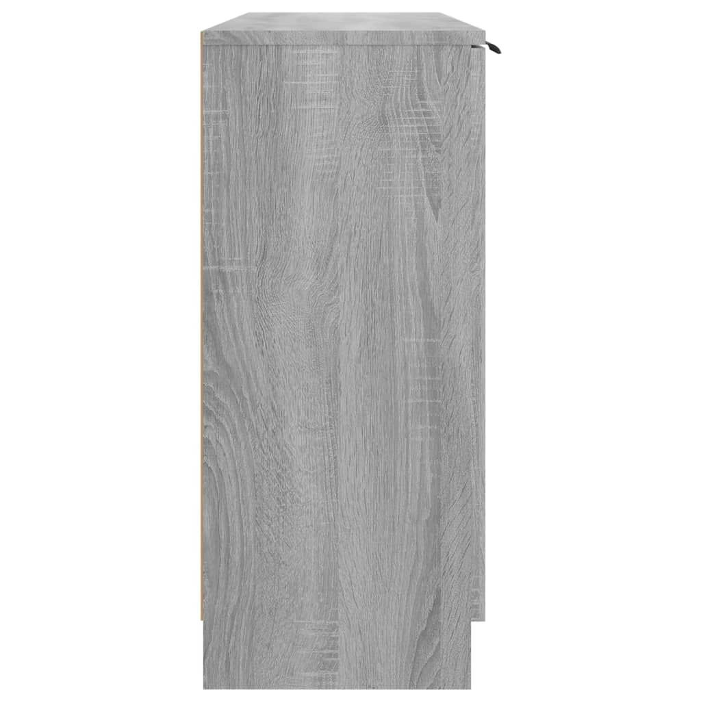 Sideboard, gray oak, 90.5x30x70cm, engineered wood
