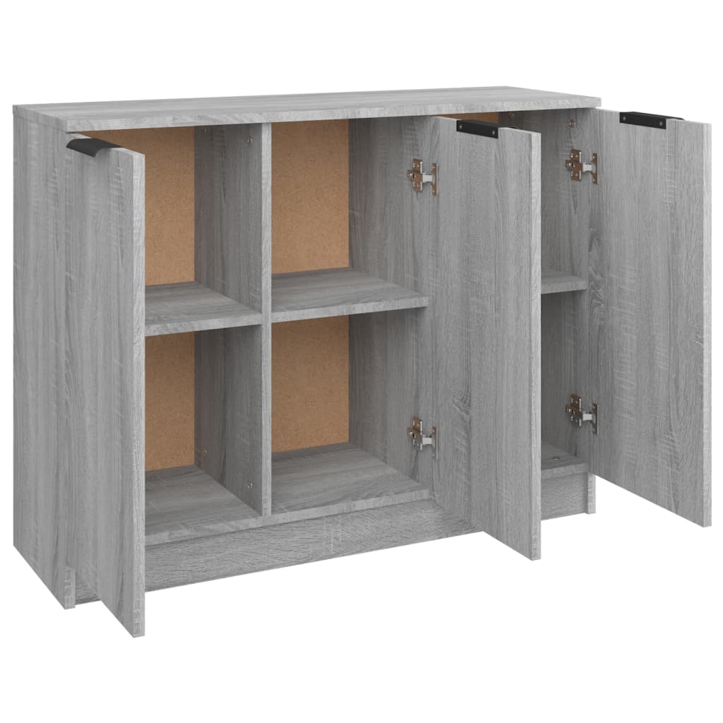 Sideboard, gray oak, 90.5x30x70cm, engineered wood