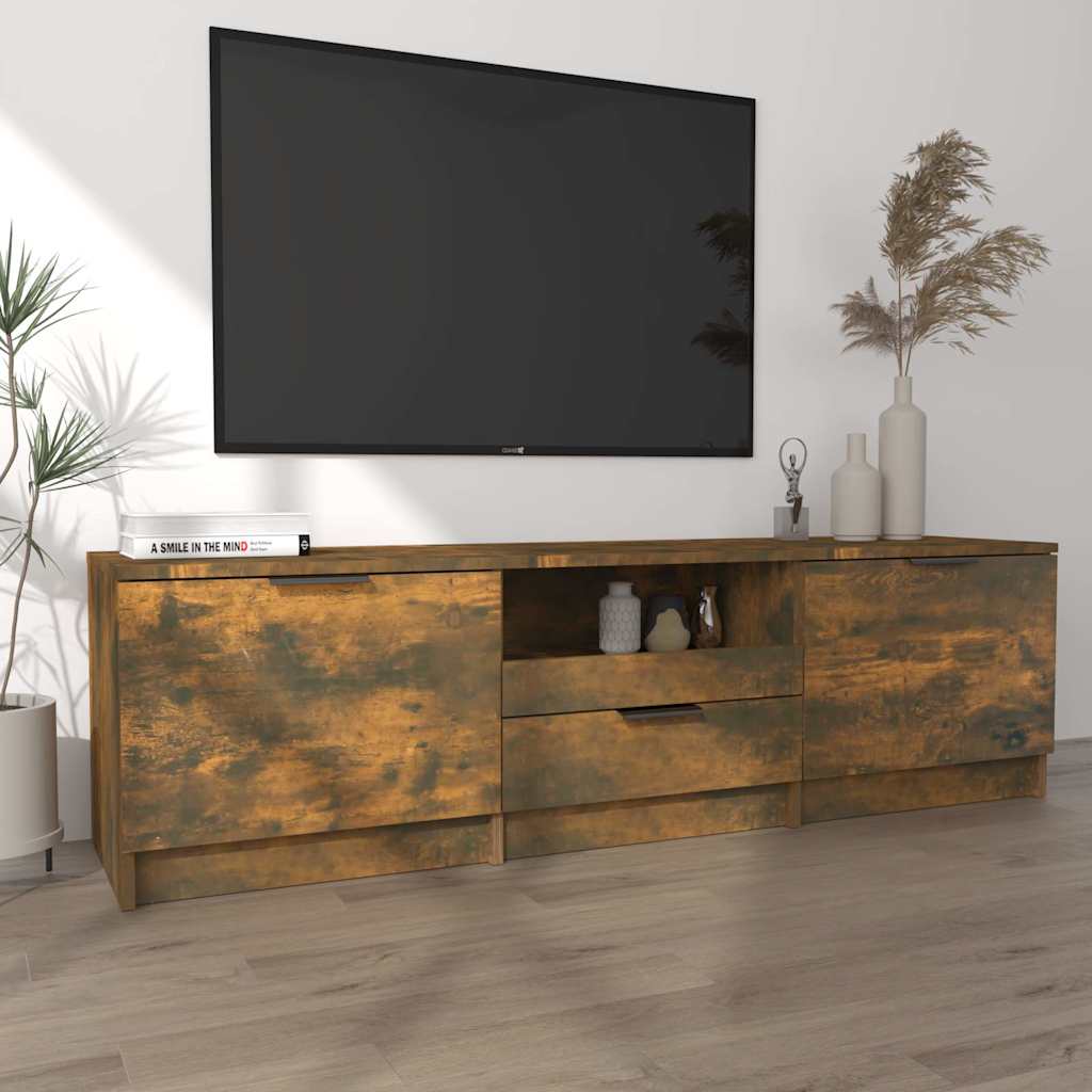 Televizoriaus spintelė, dūminio ąžuolo, 140x35x40cm, mediena