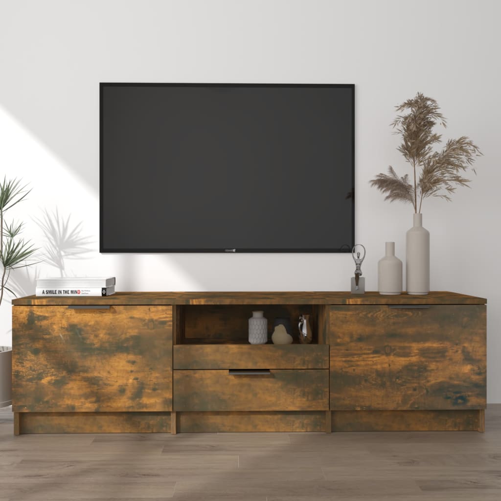 Televizora skapītis, dūmu ozols, 140x35x40cm, koks