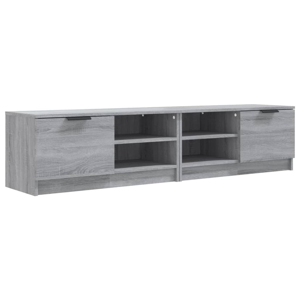 Televizoriaus spintelės, 2vnt., pilkos, 80x35x36,5cm, mediena