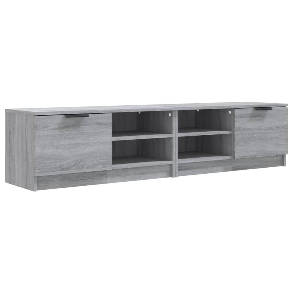 Televizoriaus spintelės, 2vnt., pilkos, 80x35x36,5cm, mediena