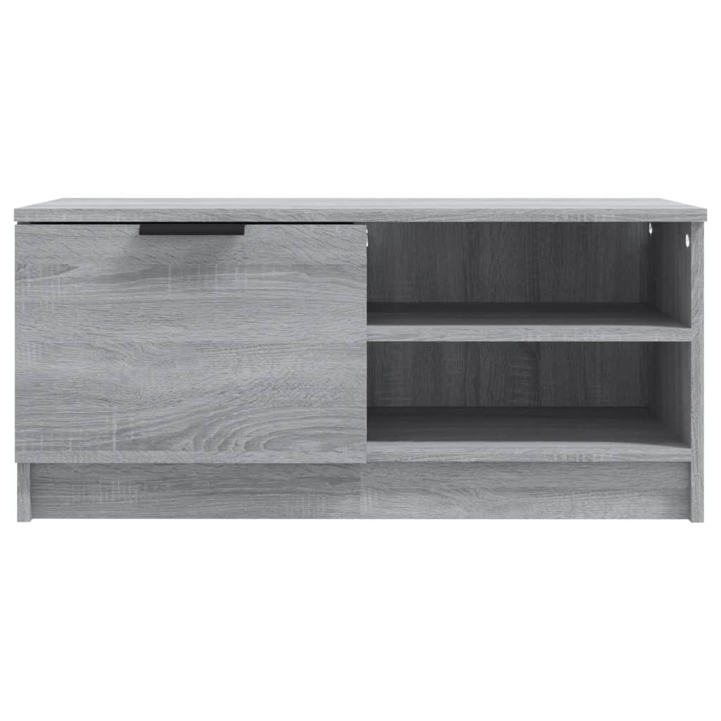 Televizoriaus spintelės, 2vnt., pilkos, 80x35x36,5cm, mediena