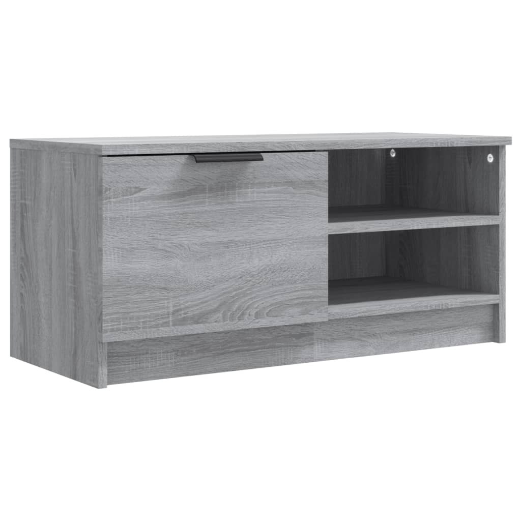 Televizoriaus spintelės, 2vnt., pilkos, 80x35x36,5cm, mediena