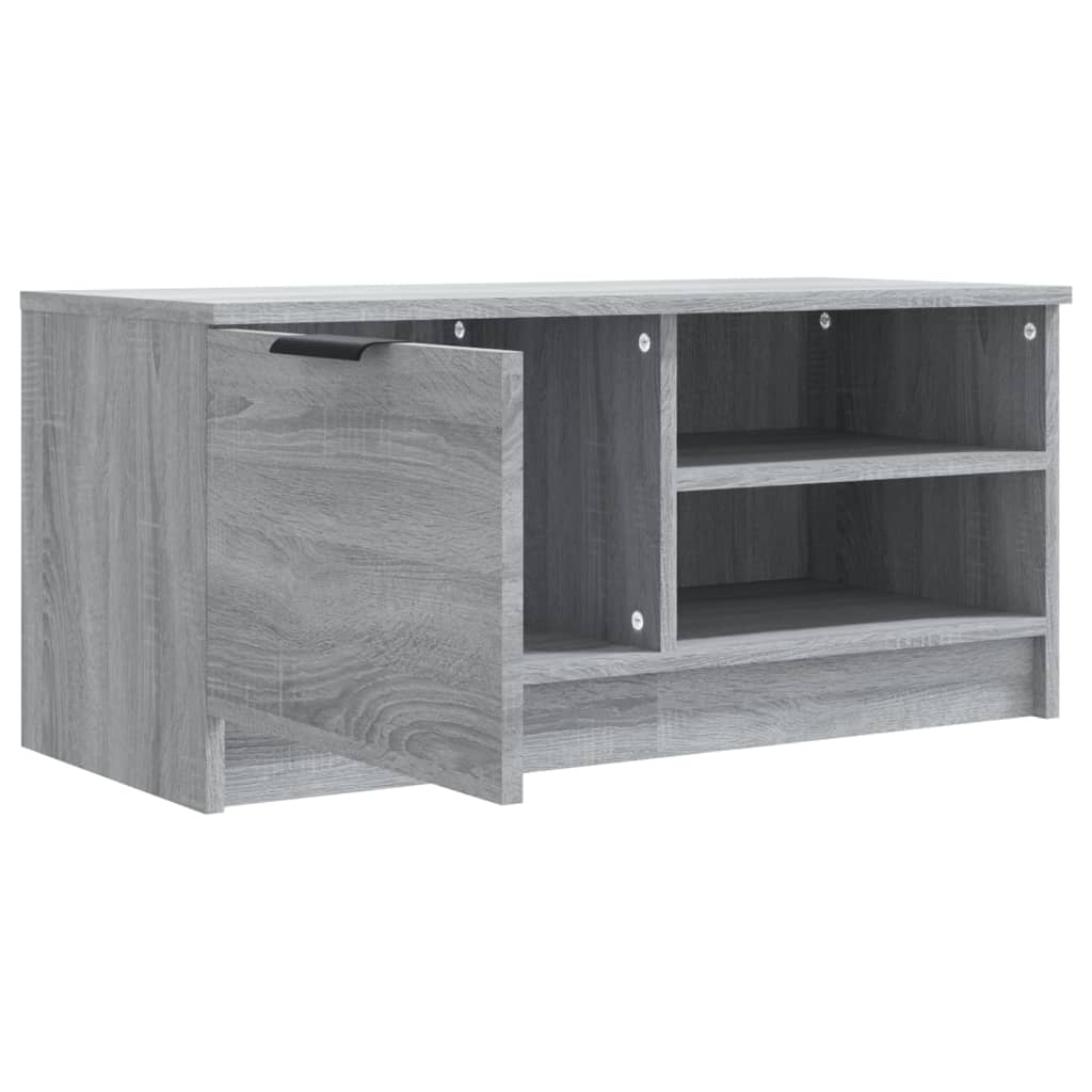 Televizoriaus spintelės, 2vnt., pilkos, 80x35x36,5cm, mediena