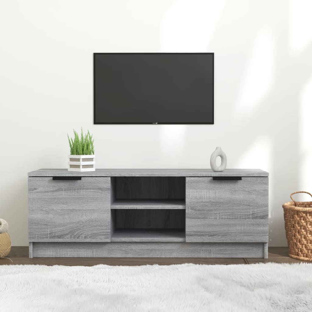 Televizora skapītis, pelēka ozola krāsa, 102x35x36,5 cm, koks