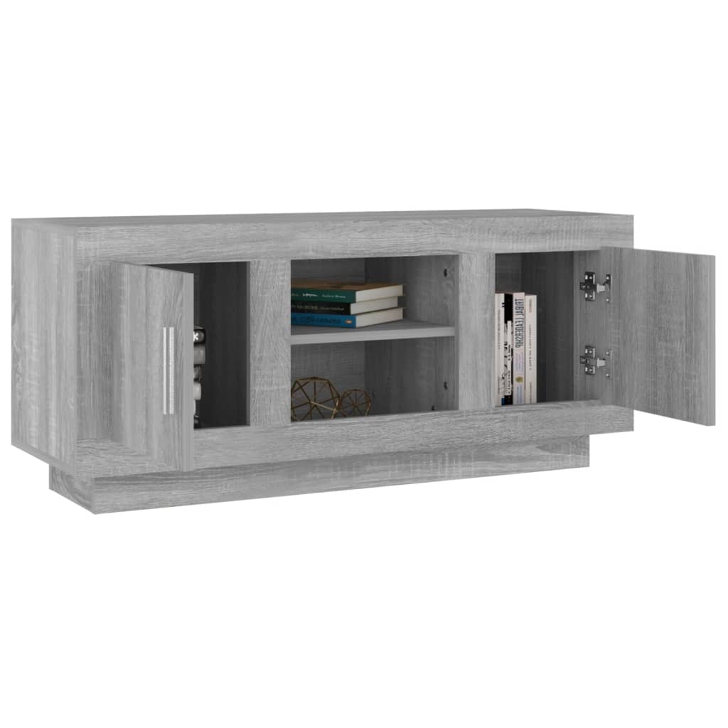 TV cabinet, gray oak, 102x35x45cm, wood