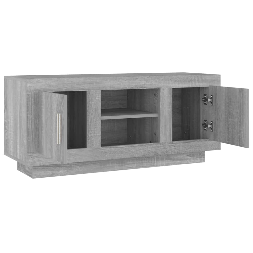 TV cabinet, gray oak, 102x35x45cm, wood