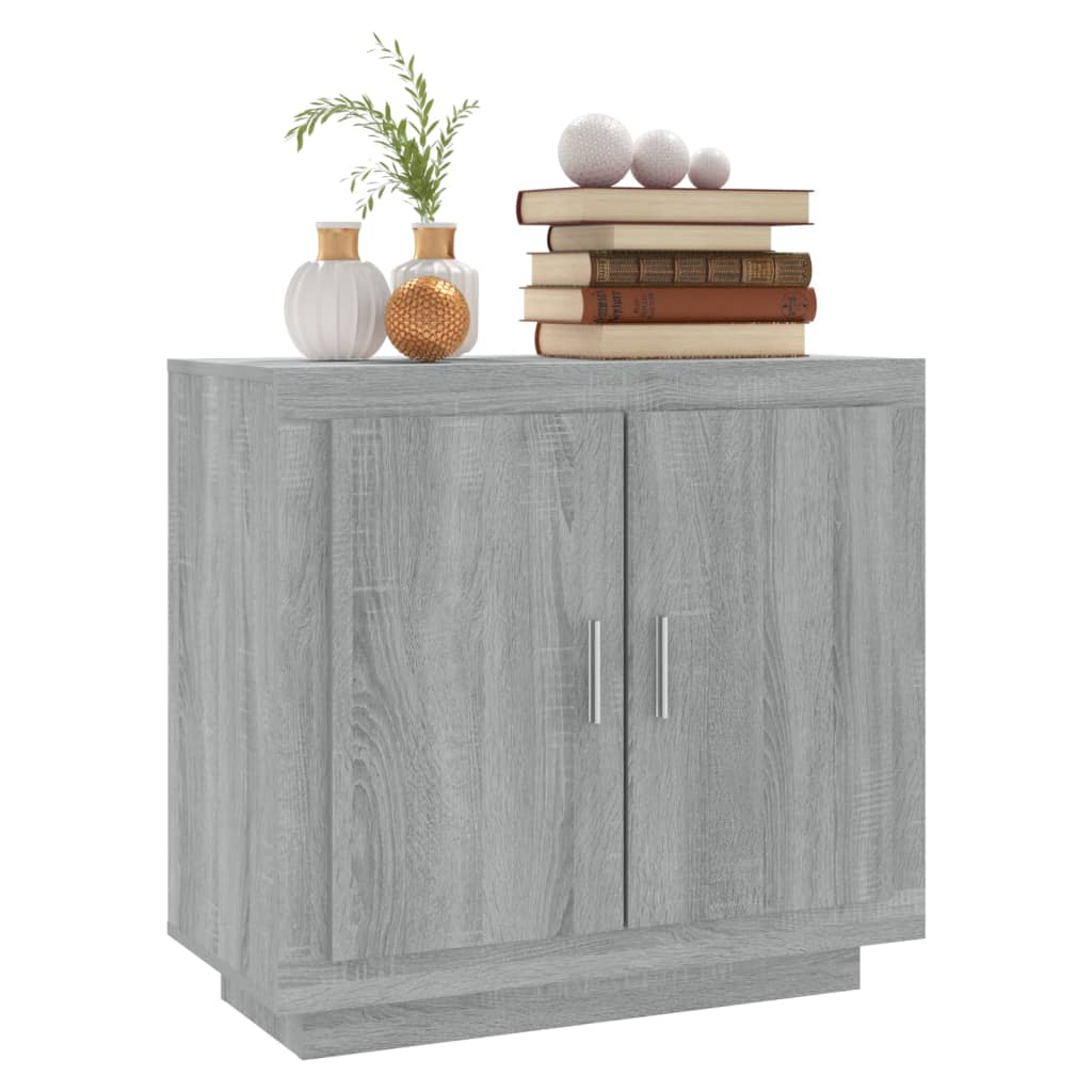 Sideboard, grey oak, 80x40x75cm, engineered wood