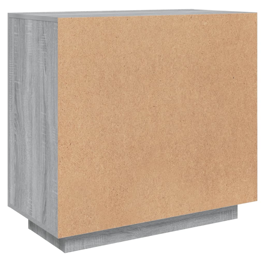 Sideboard, grey oak, 80x40x75cm, engineered wood