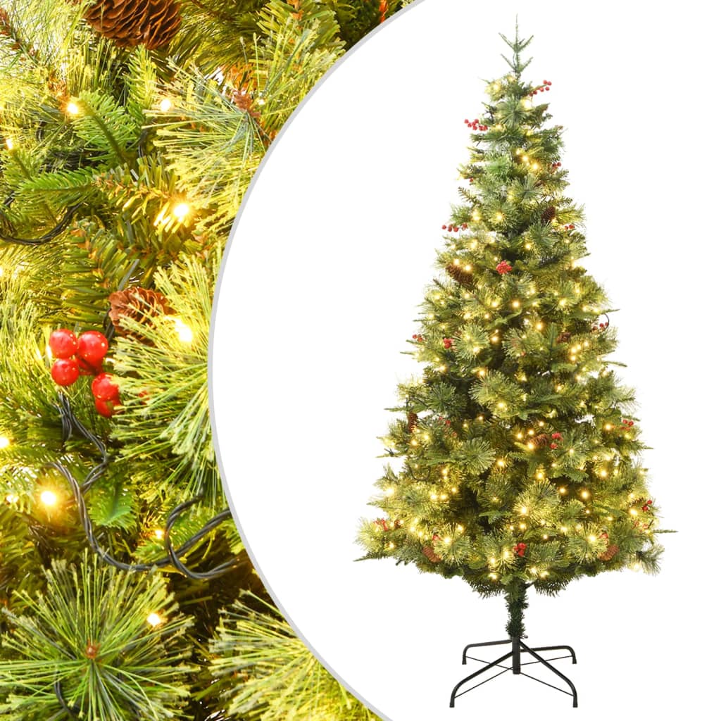 Christmas tree MOON SHINE, with pine cones, green, 120cm. with