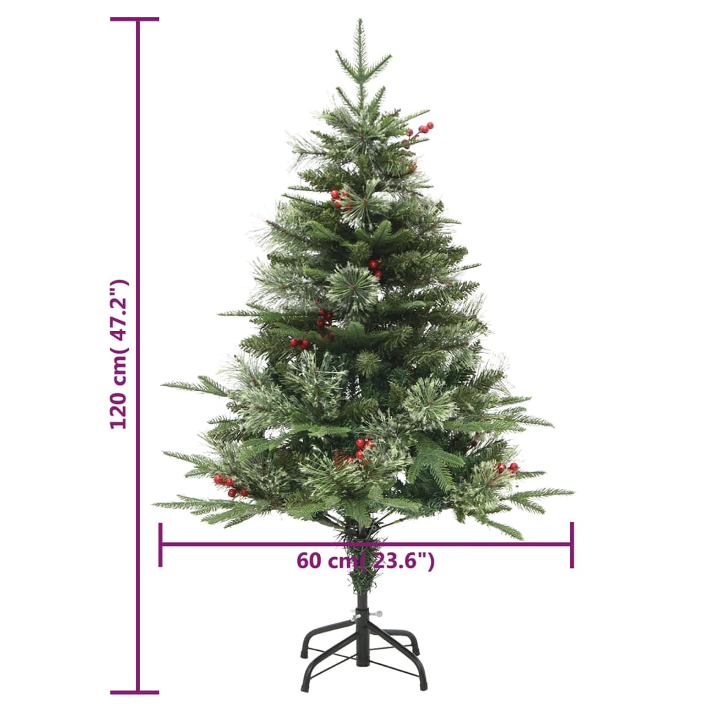 Christmas tree MOON SHINE, with pine cones, green, 120cm. with