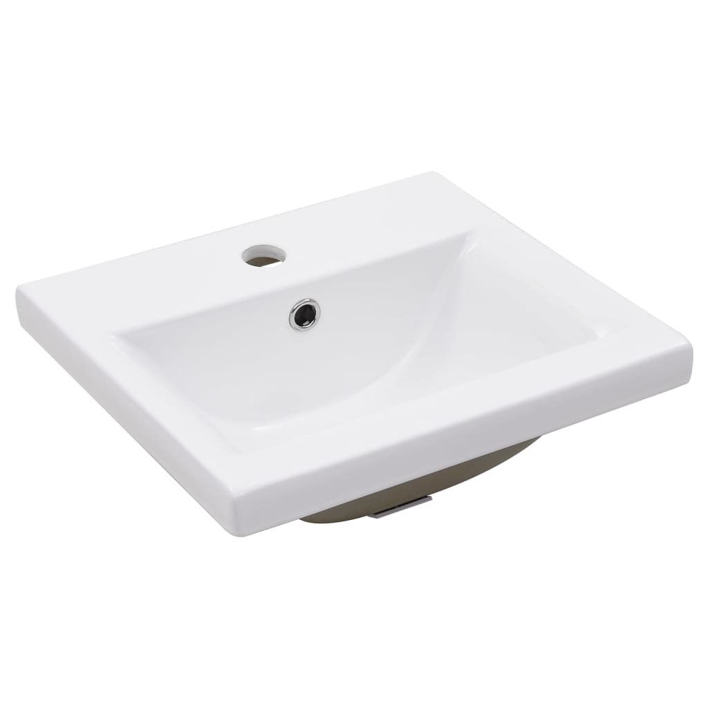 Bathroom vanity with integrated sink, black, iron