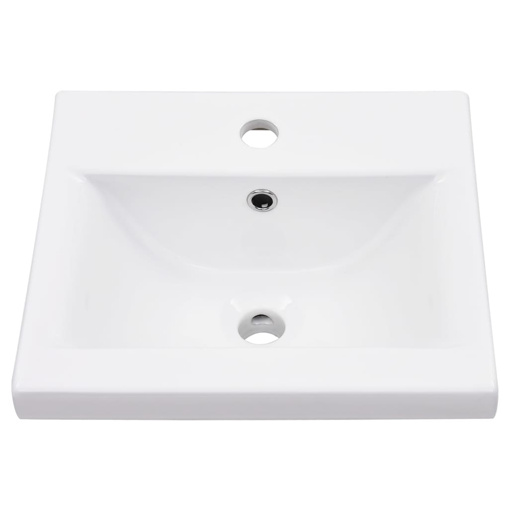 Bathroom vanity with integrated sink, black, iron