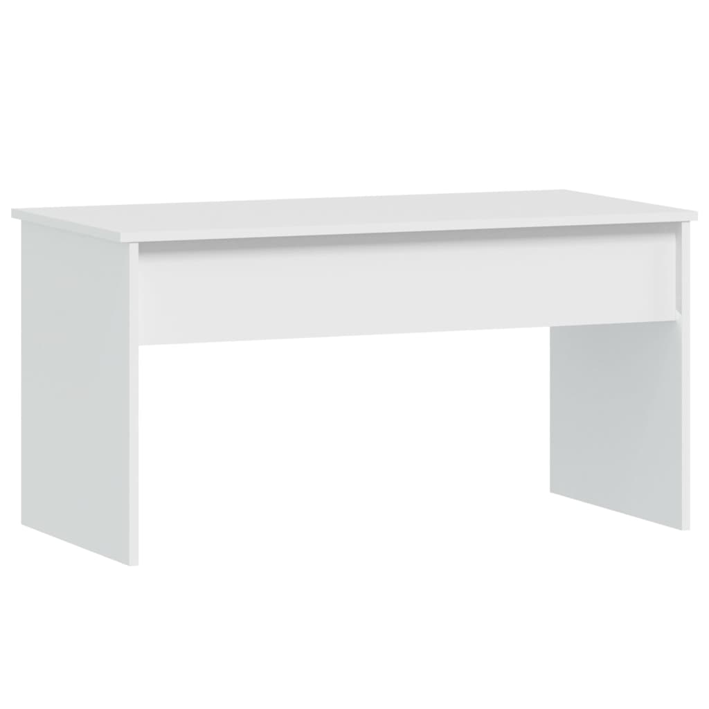 Coffee table, white, 102x50.5x52.5cm, engineered wood