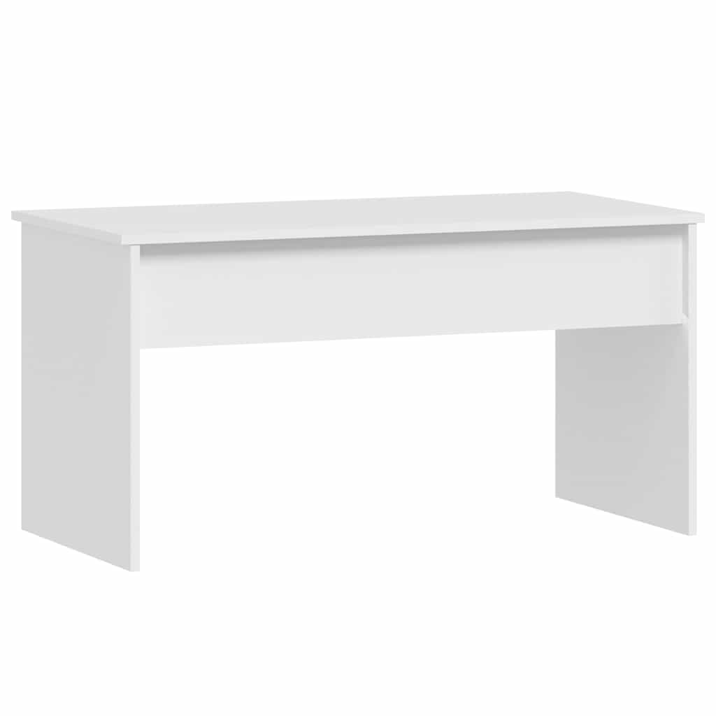 Coffee table, white, 102x50.5x52.5cm, engineered wood
